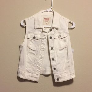 White Jean Vest - NWT!